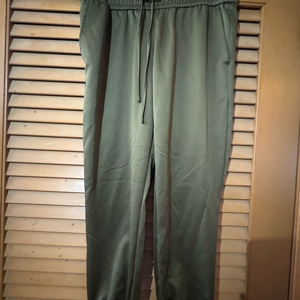 Banana Republic women’s satin Joggers in Olive